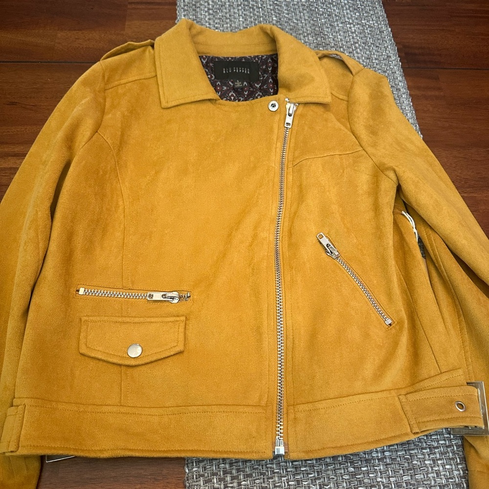 Blu Pepper Mustard Yellow/Gold Women's Jacket Size Small NWT